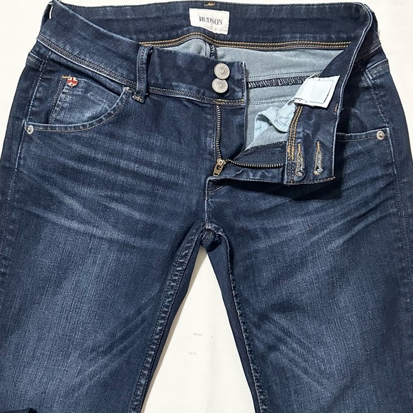 Hudson Collin Flap Skinny Jeans, Lowrise Dark Stretch Denim, Like New - 24 - Picture 7 of 16